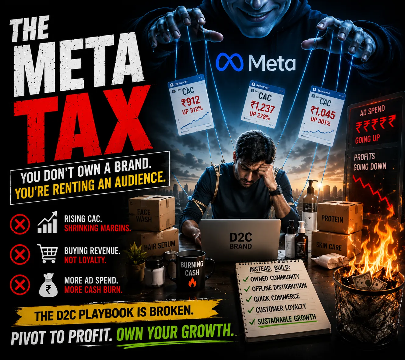The "Growth-at-All-Costs" Autopsy: Why Performance Marketing is Killing Your D2C Brand
